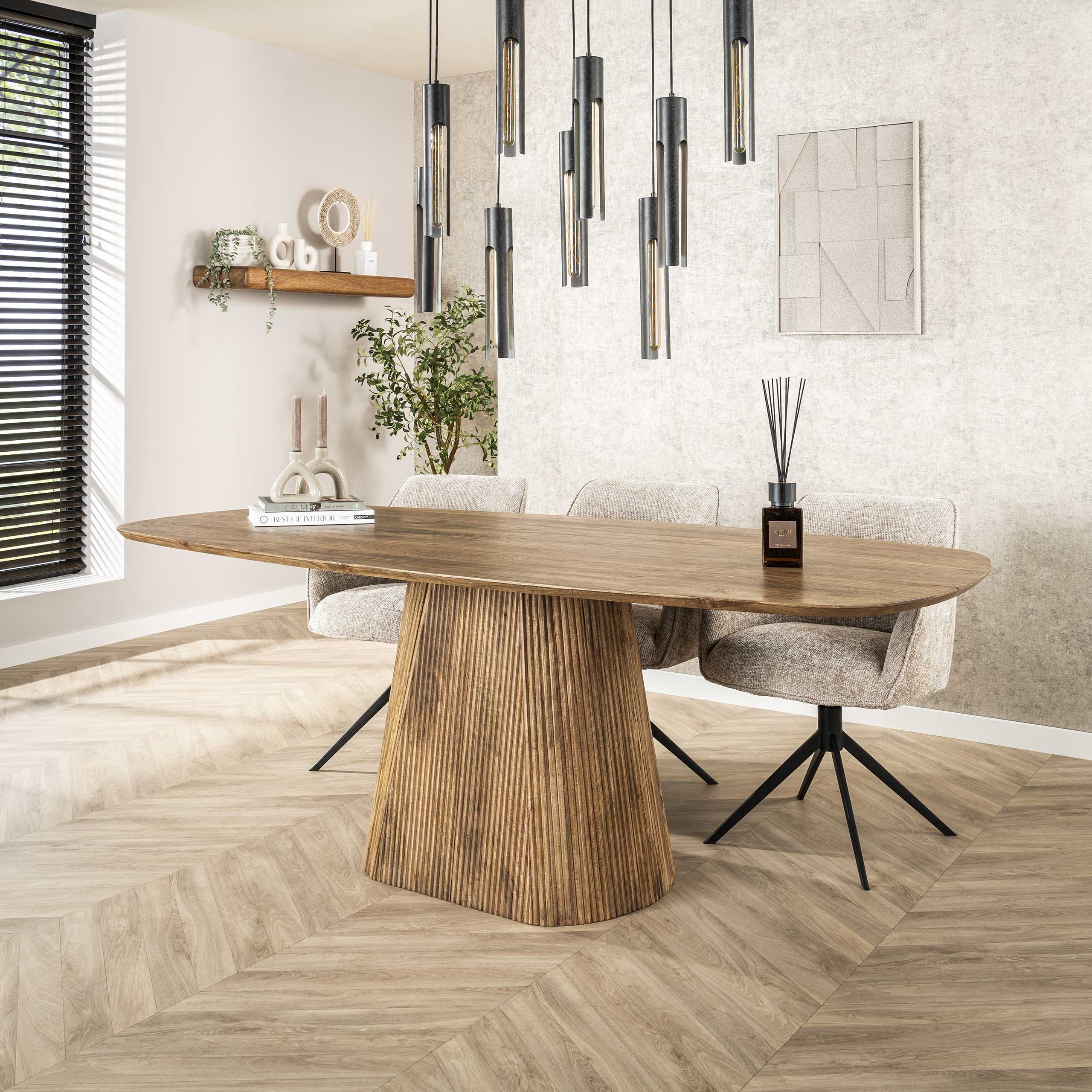 Eettafel 215 centrale poot Wave